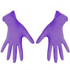 Перчатки  нитриловые Safe Care L, фиолетовые смотровые 50 пар
