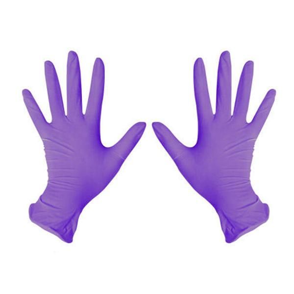 Перчатки  нитриловые Safe Care M, фиолетовые смотровые 50 пар