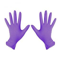 Перчатки  нитриловые Safe Care XS, фиолетовые смотровые 100 пар,8,5 г