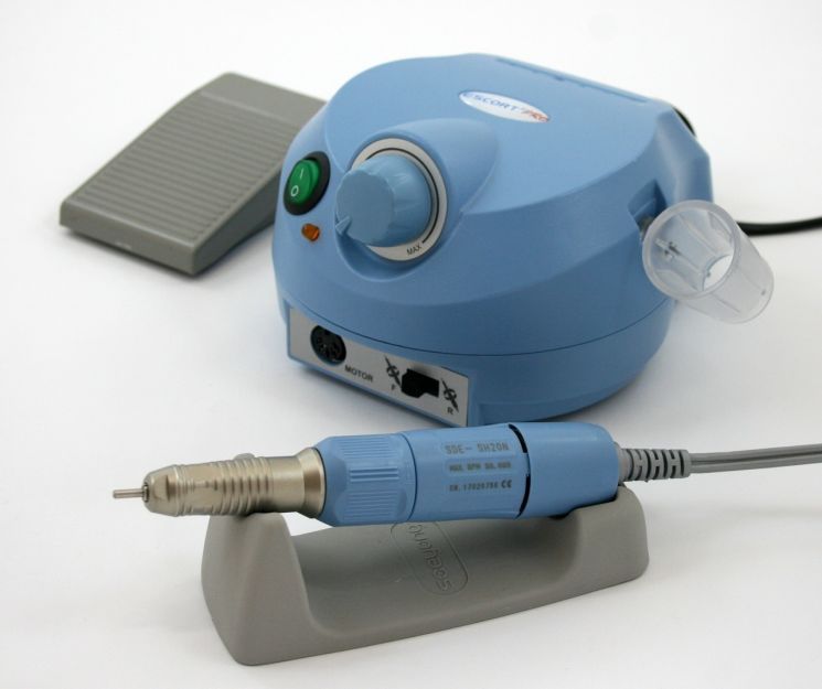 Аппарат для маникюра и педикюра Marathon Escort II PRO (45Втт, 35000об/мин), голубой, без педали