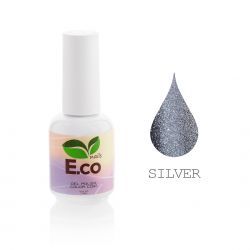 Гель-лак для ногтей с эффектом "Кошачий глаз" E.co Nails Crazy cat's eye SILVER №008, 15 мл