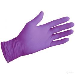 Перчатки  нитриловые Soline Charms L, фиолетовые  смотровые 50 пар