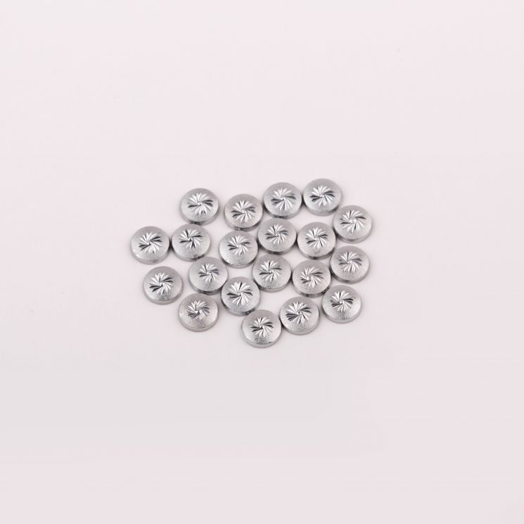 Дизайн E.co Nails для ногтей металлический диск серебро (20шт) №12