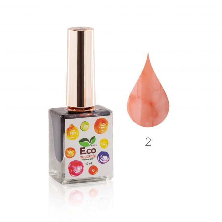 Акварель для дизайна ногтей E.co Nails Water Color №02 10 мл